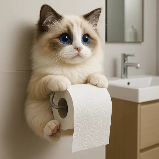 Veroma™ Katten wc-papierhouder