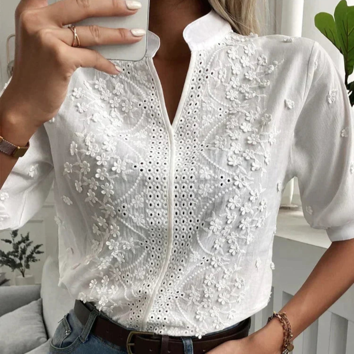 Melissa™ | Chique blouse met V-hals