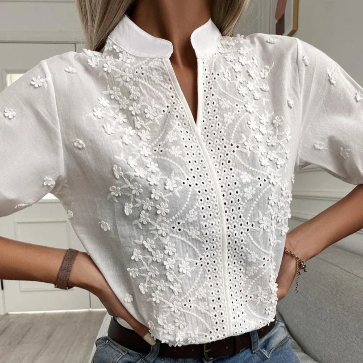 Melissa™ | Chique blouse met V-hals