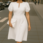 Bo™ | Elegante effen jurk met V-hals